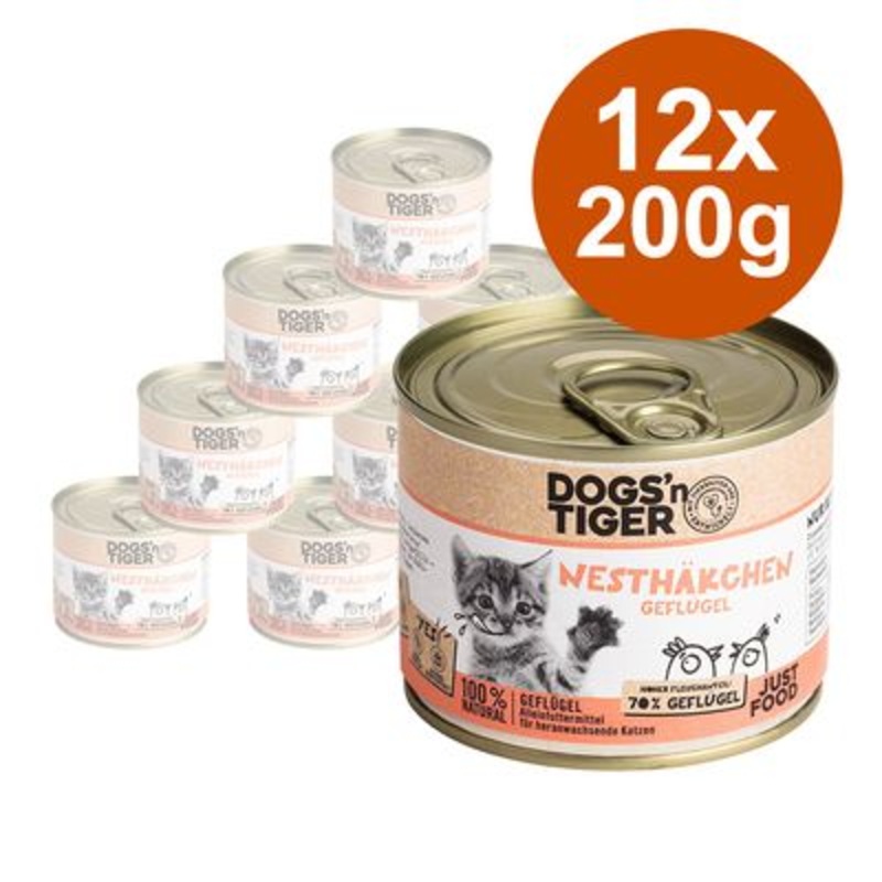 Dogs'n Tiger Junior Cat Saver Pack 12 x 200g