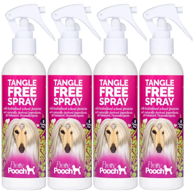 Pretty Pooch (4 X 250Ml) Dog Detangling Spray Cruelty Free Size 4