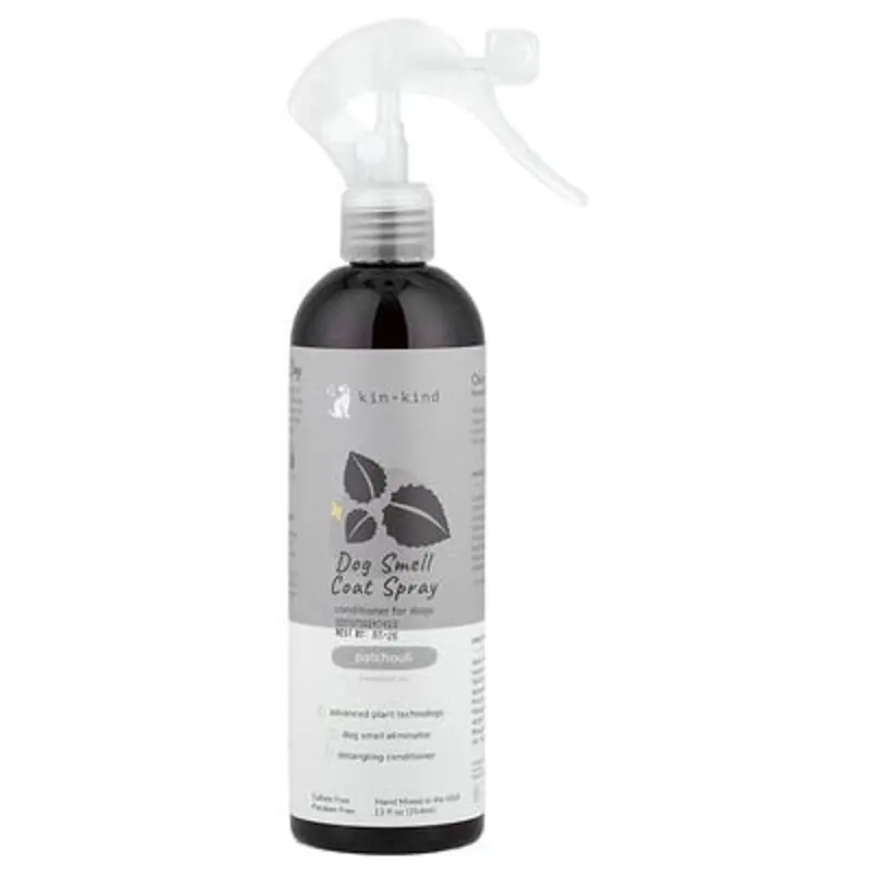 Kin+Kind , Dog Smell Coat Spray, Conditioner For Dogs, Patchouli, 12 Fl Oz (354 Ml)