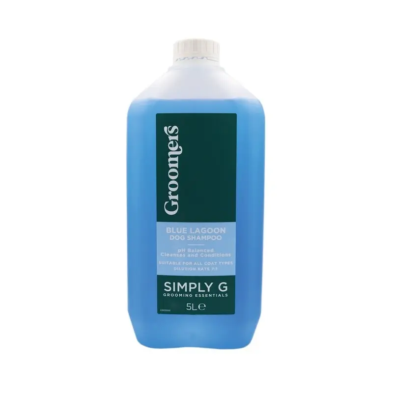 Groomers Simply G Blue Lagoon Shampoo- 5L Size: 5L