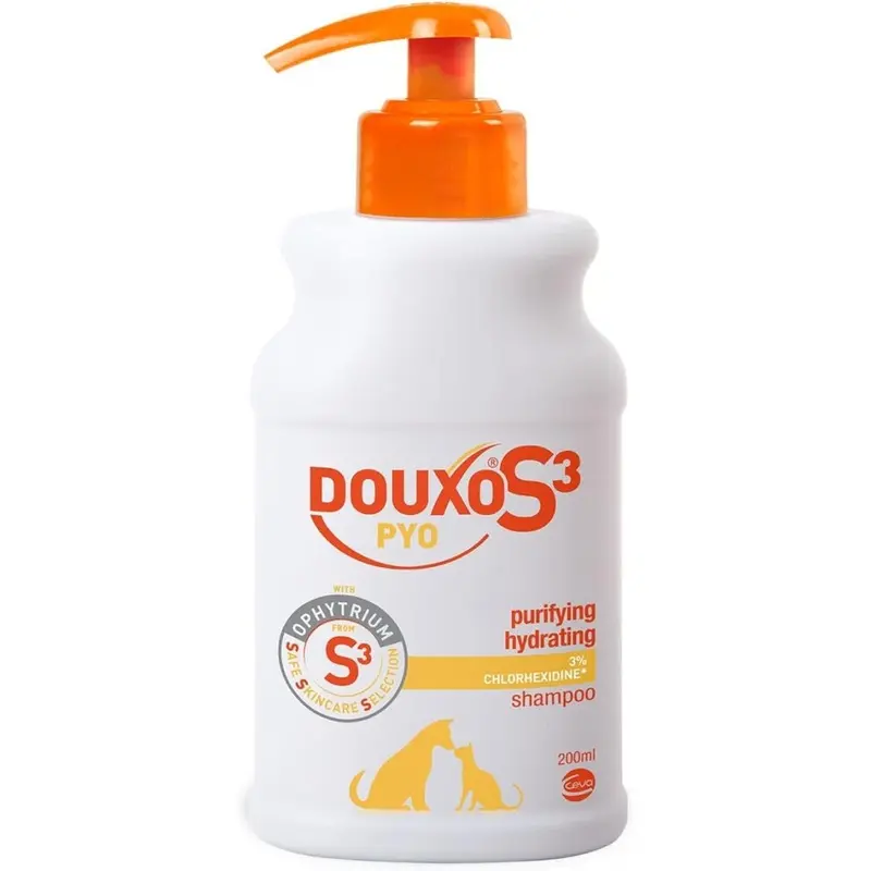 New Douxo S3 Pyo Shampoo Dog & Cat Hygiene Antibacterial &Antiyeast 200Ml