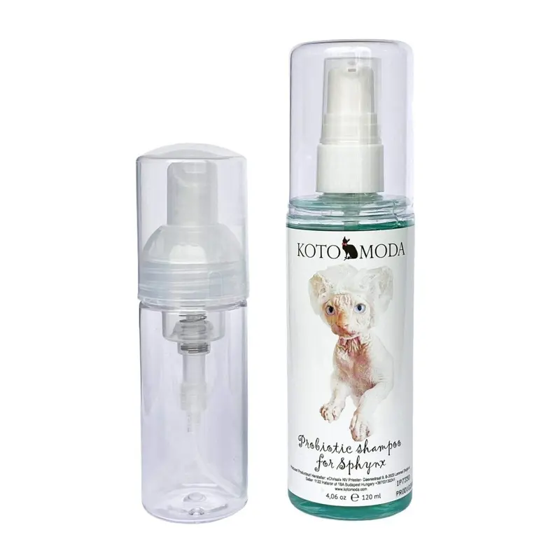 Kotomoda Sphynx Cat Shampoo For Naked And Hairless Cats 120 Ml With Foam Pump
