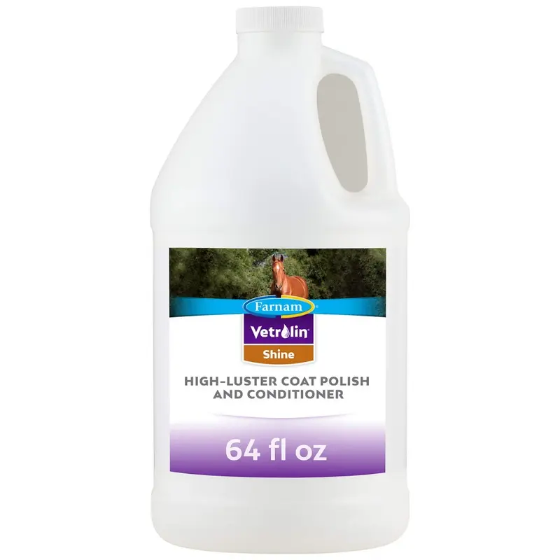 Farnam Vetrolin Shine Coat Conditioner & Shine Spray For Horses & Dogs 64 Ounces