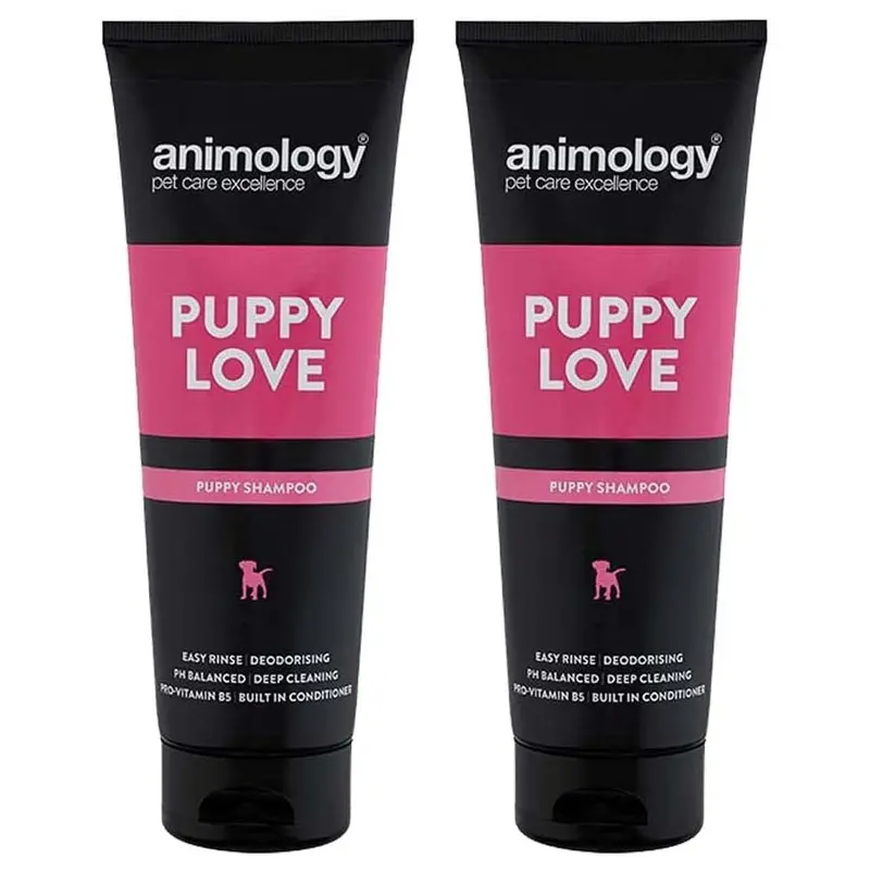 New Animology Puppy Love Mild Dog Shampoo,, Twin Pack Apl250a X 2 Animology 250Ml