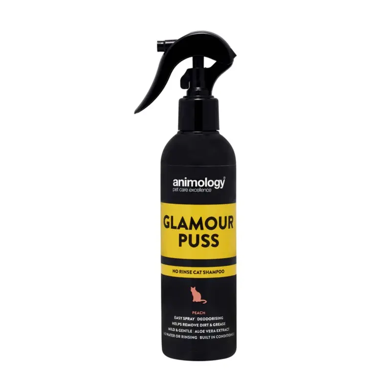 Animology Unisex Orange Glamour Puss No Rinse Cat Shampoo - 250 Ml