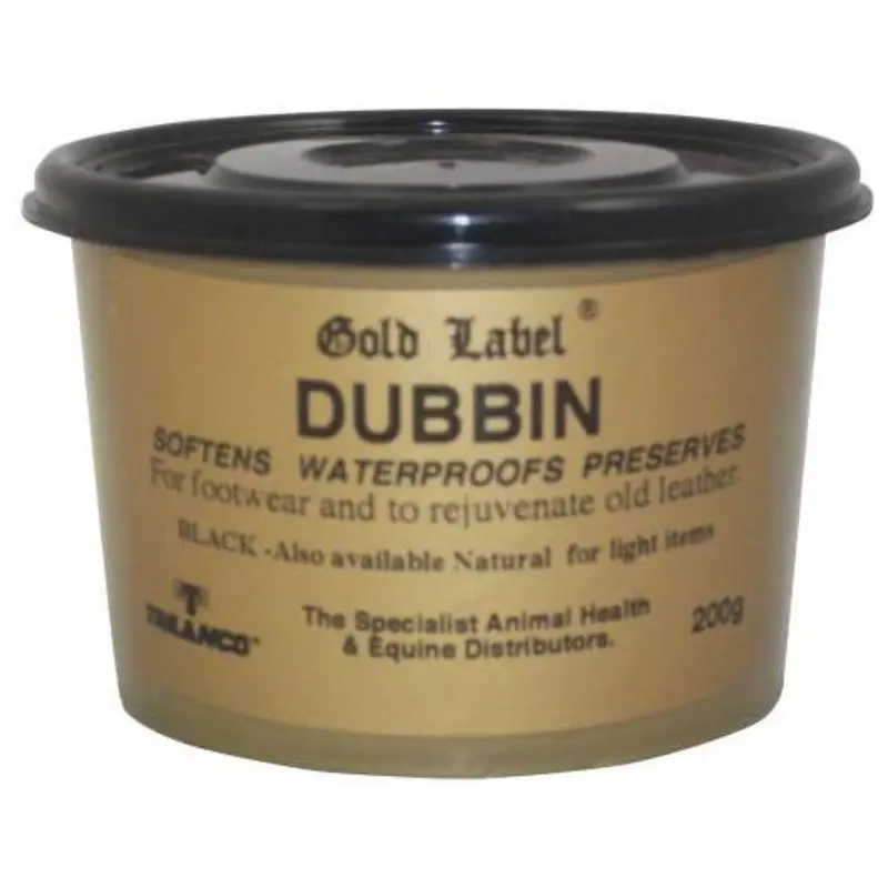 Label Dubbin - Tub Gold/Black 200G
