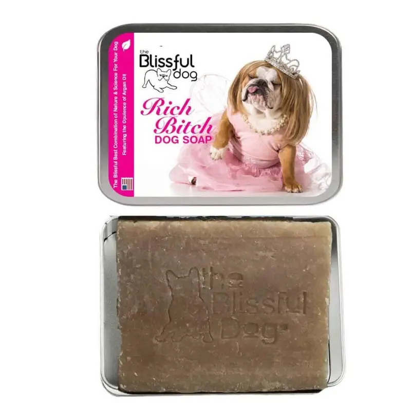The Blissful Dog Soap-Rb-Bull Rich Bitch Bulldog Luxury Bar Dog Soap
