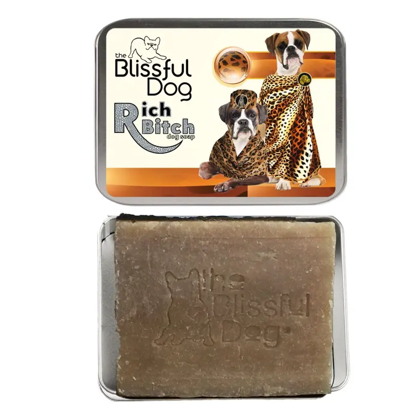 The Blissful Dog Soap-Rb-Box Rich Bitch Boxer Luxury Bar Dog Soap