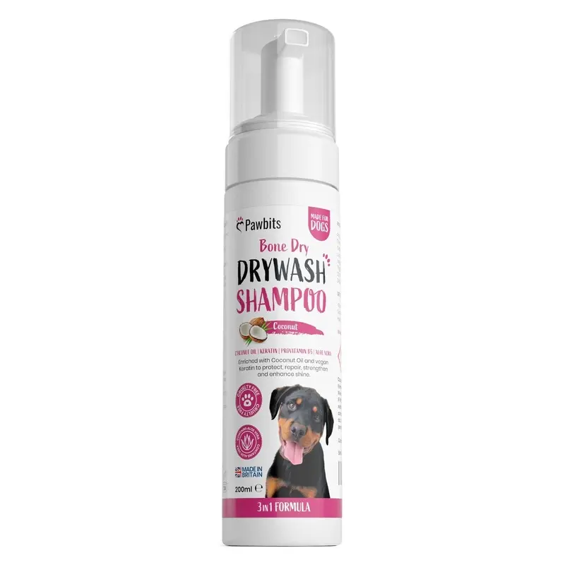 Pawbits - Dry Dog Shampoo - Clean, Condition & Detangle - Coconut - 200ml