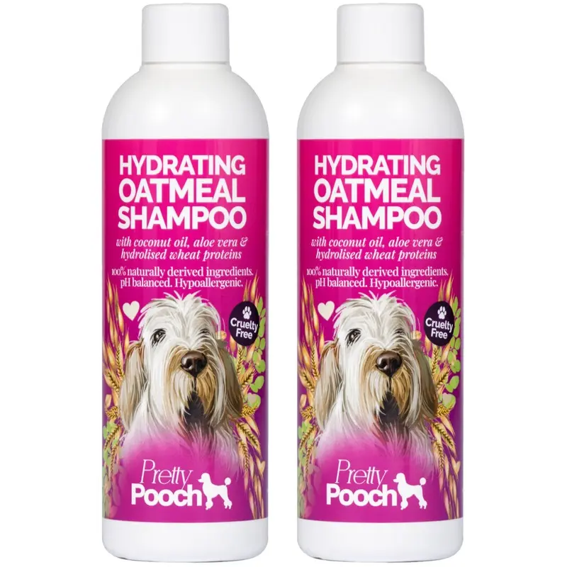 Pretty Pooch (2 X 250Ml) Oatmeal Vegan Dog Shampoo Size 2