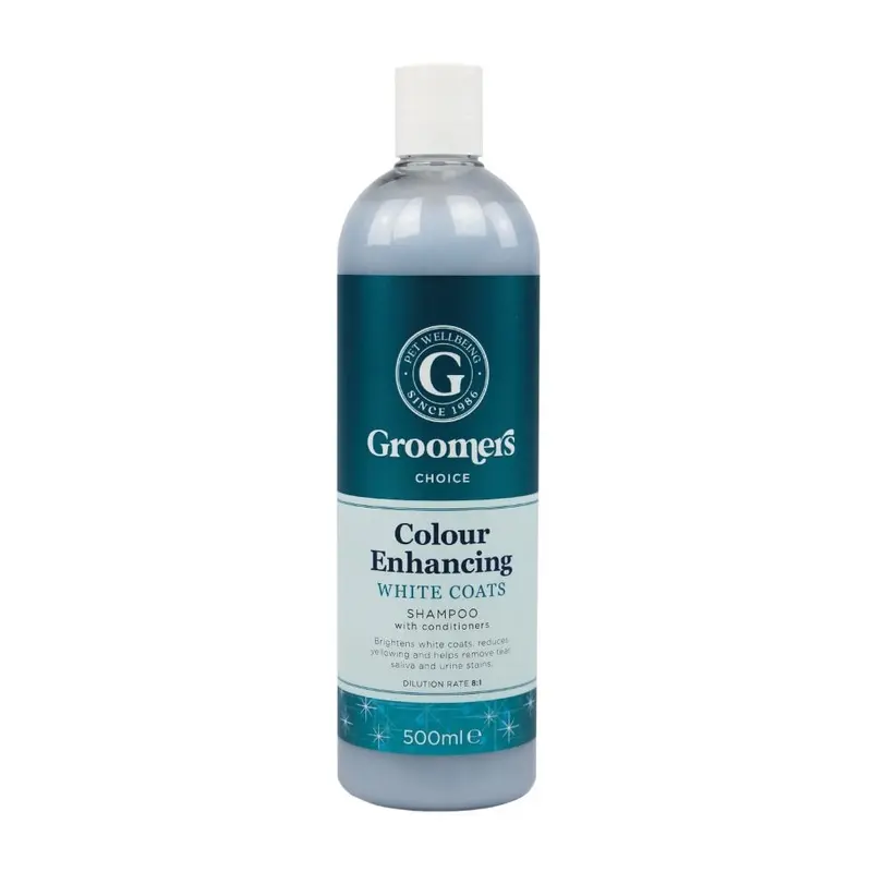 Groomers Colour Enhancing White Coat Shampoo - 500ml Size: 500ml