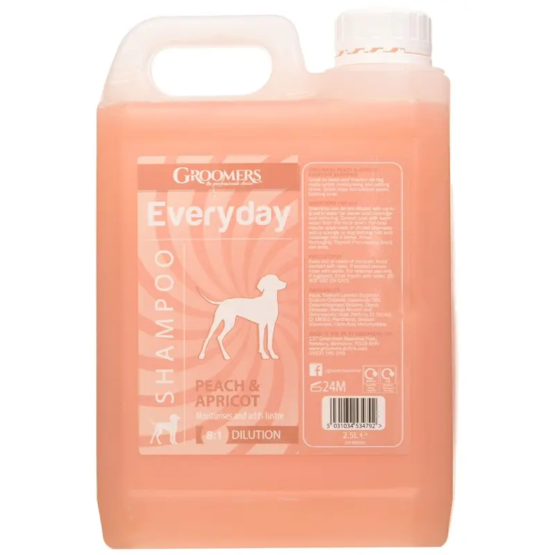 Groomers Peach & Apricot professional Dog Shampoo 2.5L, orange