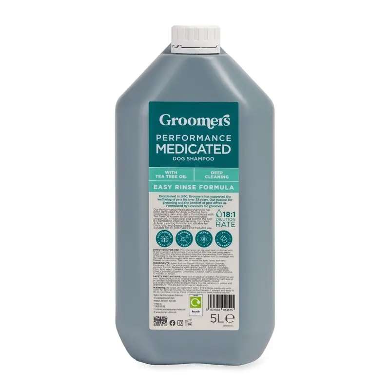 Groomers Performance Medicated Shampoo - 5L Size: 5L