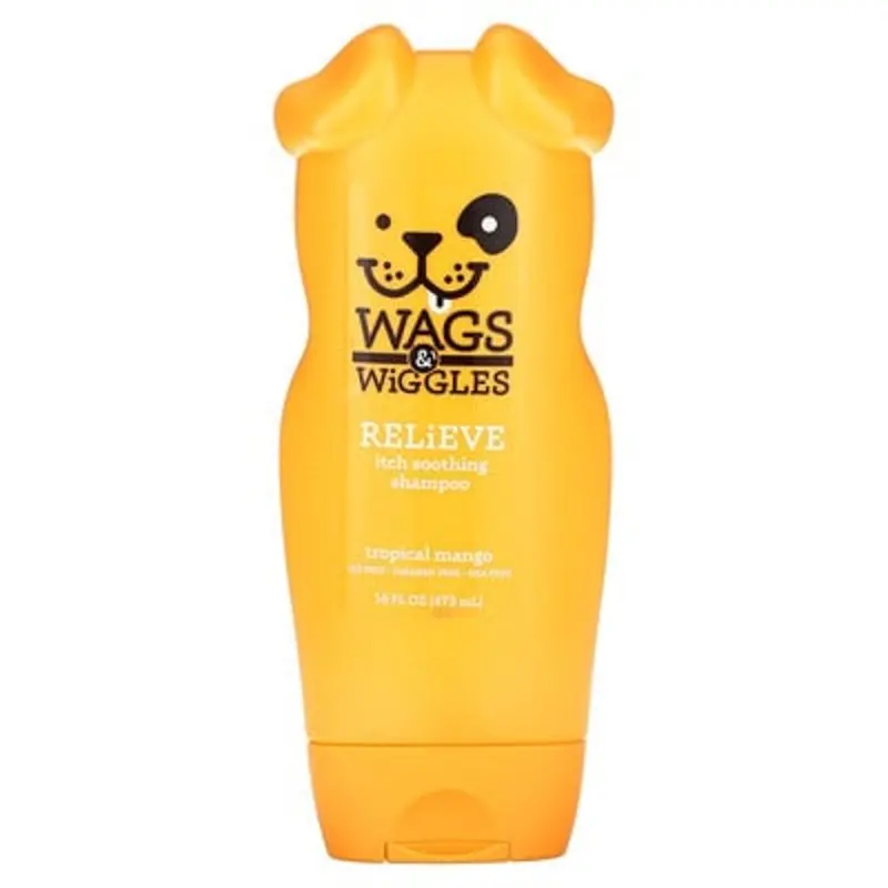 Wags & Wiggles , Relieve Itch Soothing Shampoo, Tropical Mango, 16 Fl Oz (473 Ml)