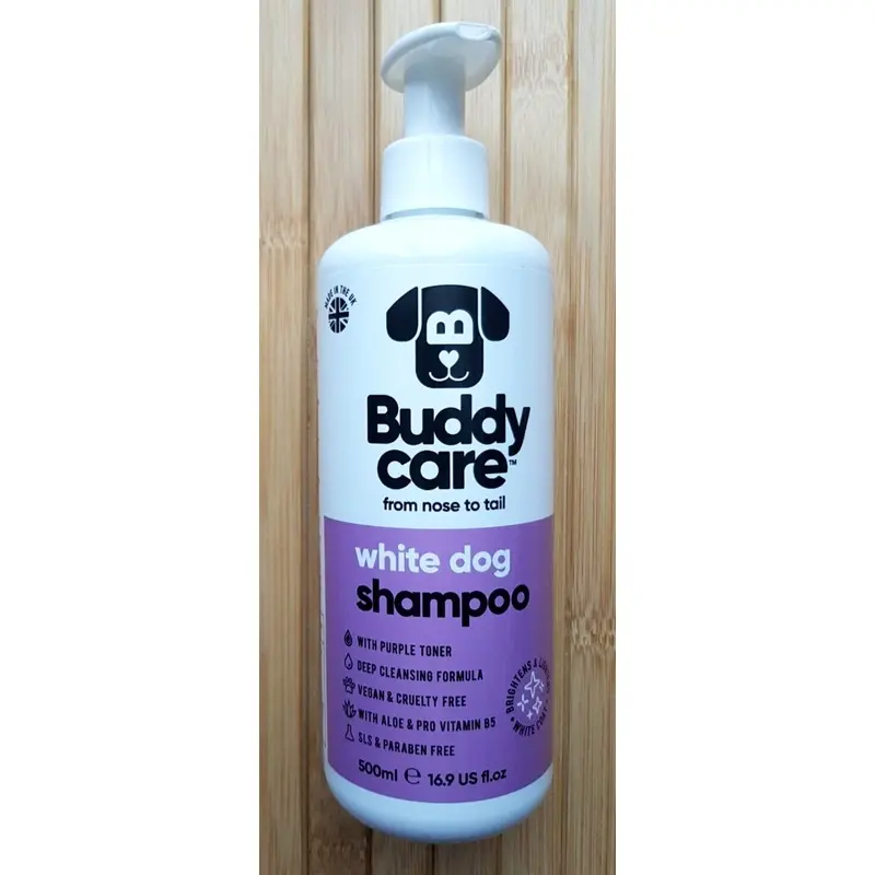 Buddy Care From Nose To Tail White Dog Shampoo 500ml With Purple Toner