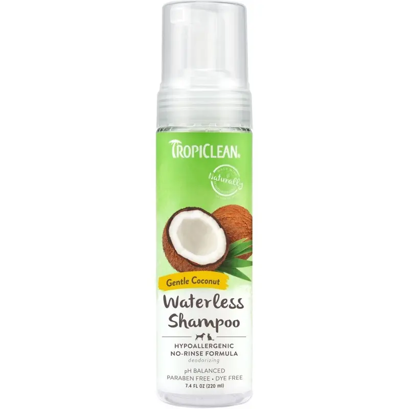 Tropiclean Waterless Hypoallergenic Dog Shampoo - Bottle 220Ml
