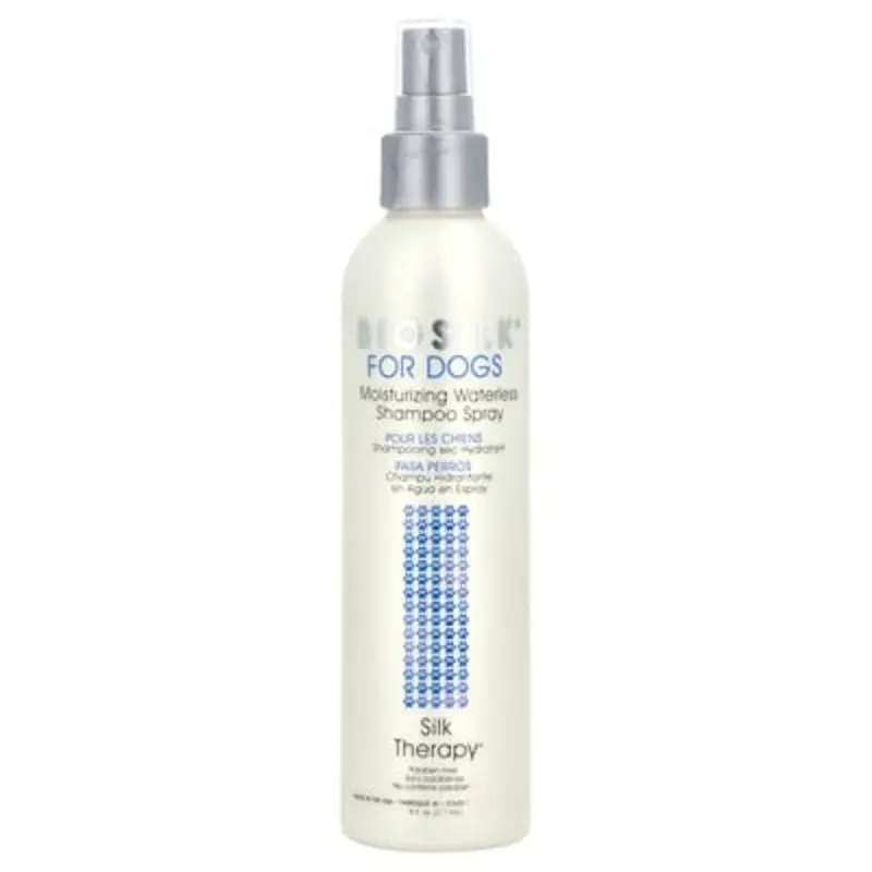 Biosilk , Silk Therapy, Moisturizing Waterless Shampoo Spray For Dogs, 8 Fl Oz (237 Ml)