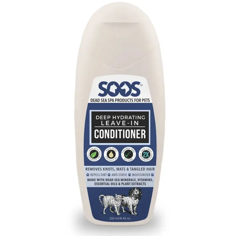 Soos Pets Natural Dead Sea Deep Hydrating Leave-In Conditioner 250 Ml/8.45 Oz.