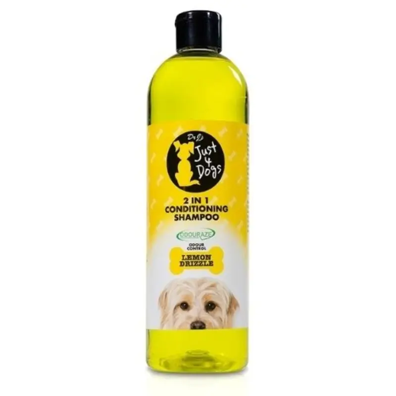 Just Dogs 2 In 1 Conditioning Shampoo Lemon Drizzle 500Ml Size 4 Just 4 Dogs