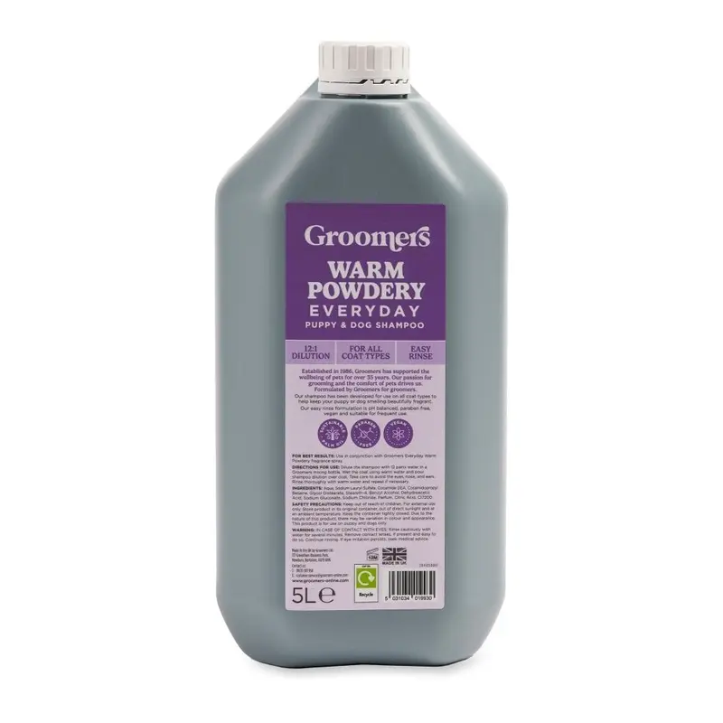 Groomers Everyday Warm Powdery Shampoo 5L