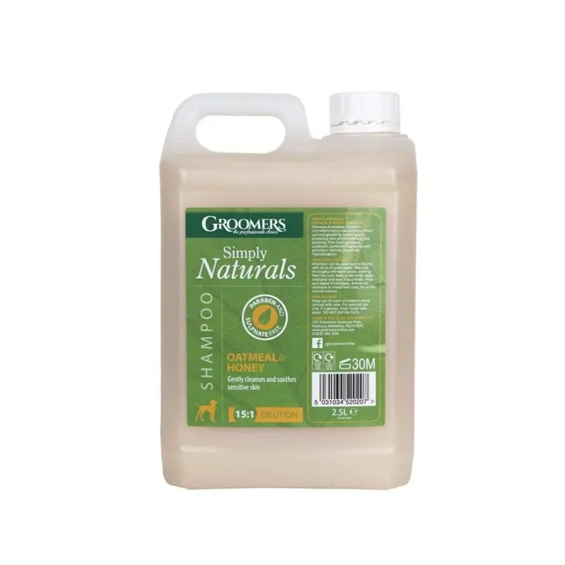Groomers Oatmeal And Honey Shampoo Litre Size 2.5