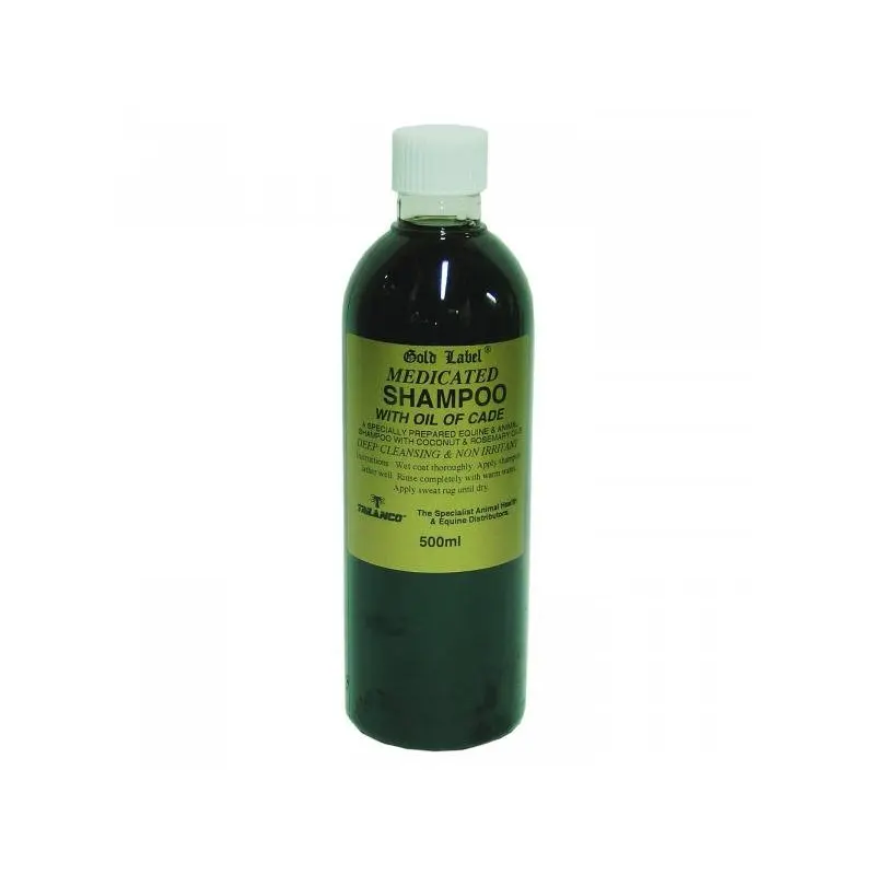 Label Medicated Shampoo For Horses - Bottle Gold 500Ml