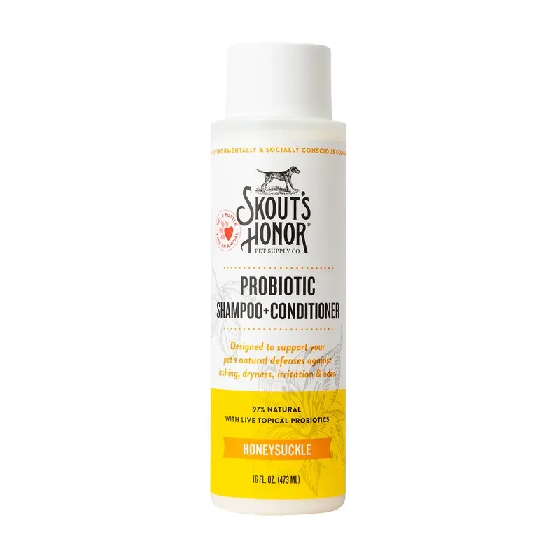 Skouts Honor Probiotic Shampoo & Conditioner For Cats & Dogs Honeysuckle