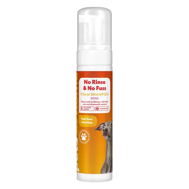 Pets At Home No Rinse & No Fuss Foam Dog Shampoo 200Ml