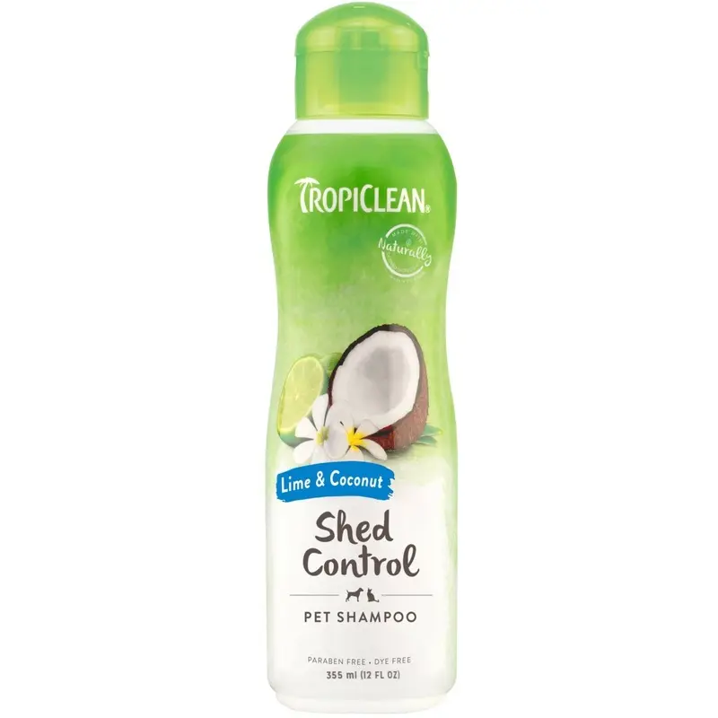 Tropiclean Lime And Coconut Shed Control Dog Shampoo - Bottle 355Ml