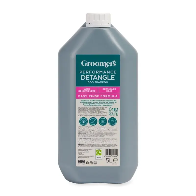 Groomers Performance Detangle Shampoo - 5L Size: 5L