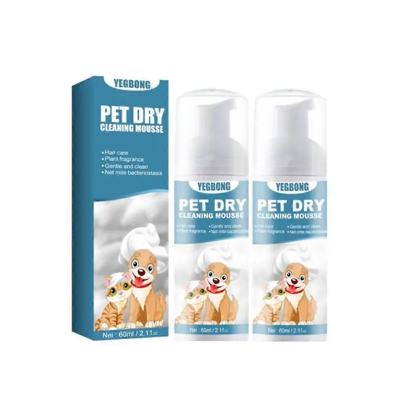 3X Waterless Cat Shampoo Deep Cleaning, No-Rinse Clean 60Ml