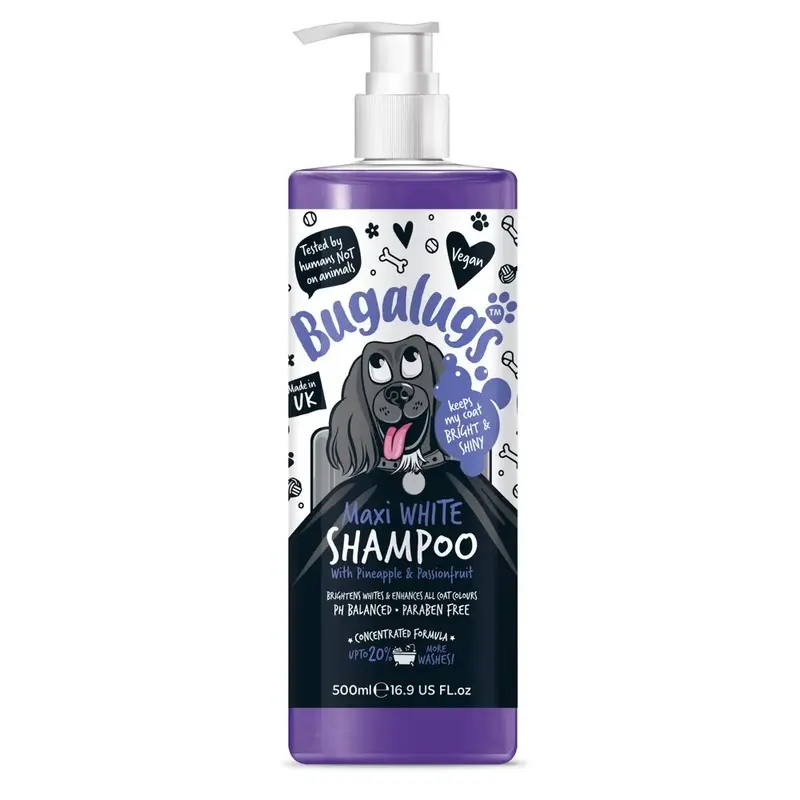 Bugalugs Unisex Purple Maxi White Whitening Dog Shampoo