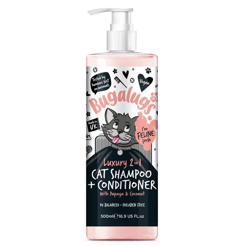 Bugalugs Luxury 2 In 1 Cat Shampoo & Conditioner | : 500Ml 2In