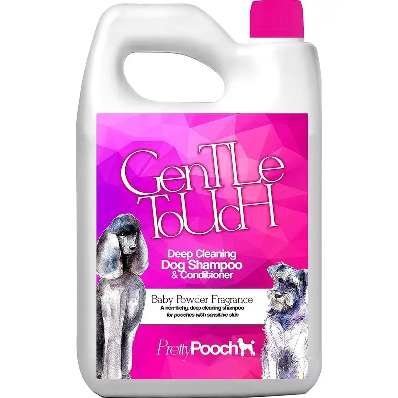 Pretty Pooch Unisex Pink Dog Shampoo Baby Powder Fragrance For Sensitive Skin 5L