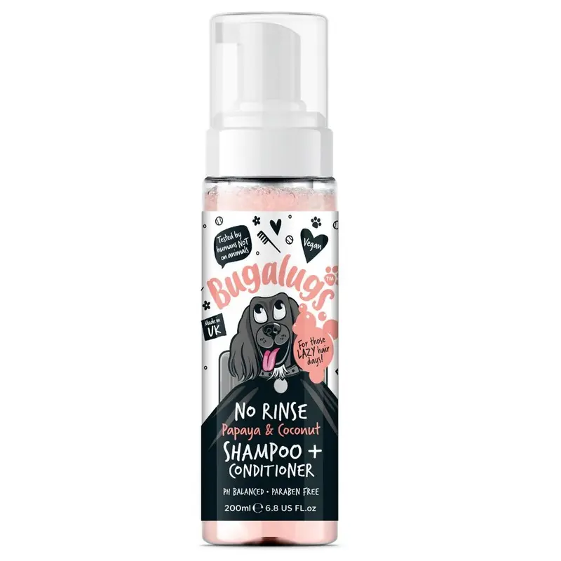 Bugalugs Dog No Rinse Papaya & Coconut Shampoo And Conditioner 200Ml