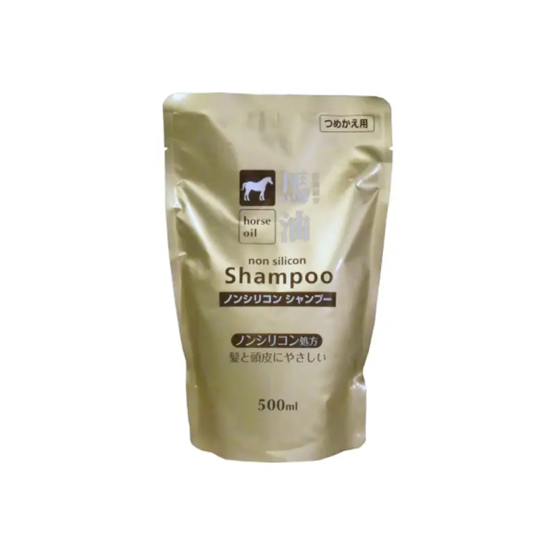 Kumano Cosme - Horse Oil Shampoo Non Silicon Refill - 500Ml