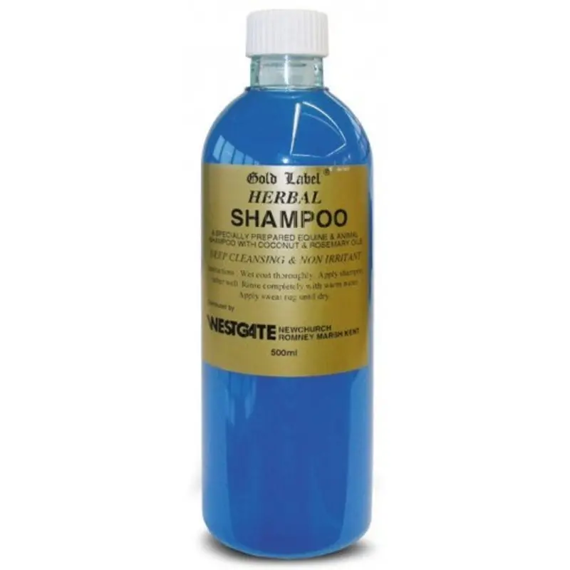 Label Herbal Shampoo For Horses - Bottle Gold 500Ml