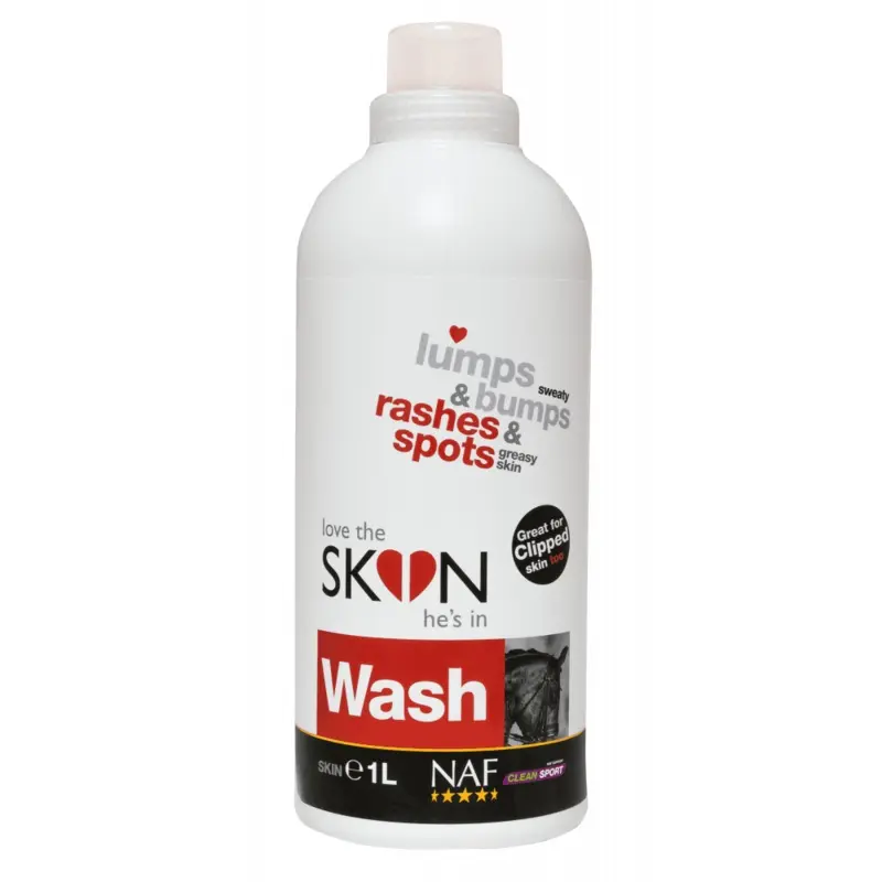 NAF Natural Animal Feeds NAF Love The Skin Hes In Skin Wash: 1L Size: