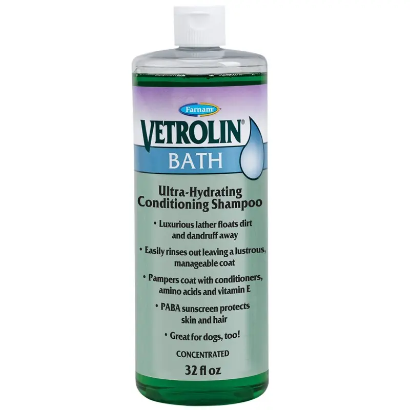 Farnam Vetrolin Bath Ultra-Hydrating Shampoo For Horses And Dogs Ounces Size 32