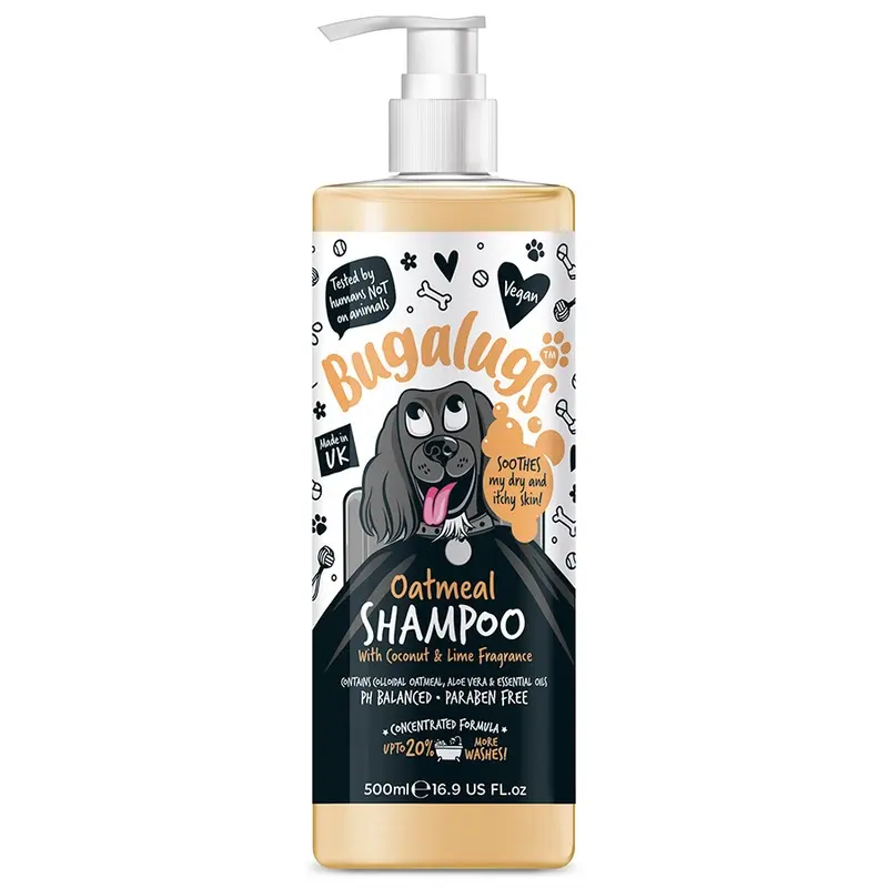 Bugalugs Oatmeal Dog Shampoo 500Ml