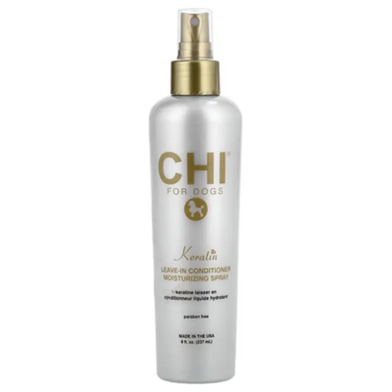 Chi For Dogs , Keratin Leave-In Conditioner Moisturizing Spray, For Dogs, 8 Fl Oz (237 Ml)