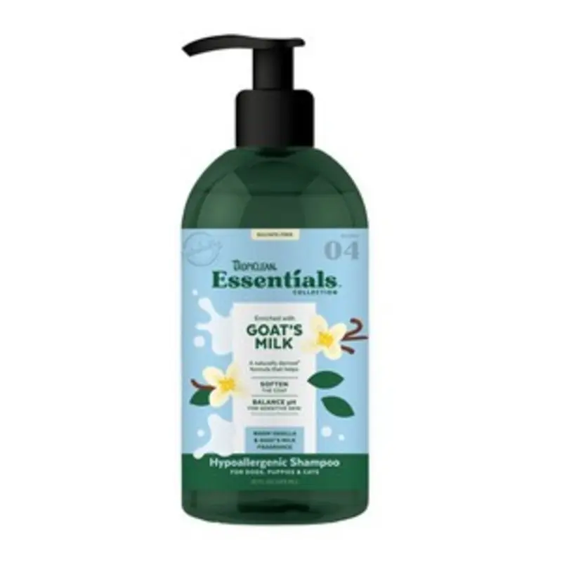 Tropiclean Essentials Goats Milk Shampoo For Dogs, Puppies And Cats - 473Ml