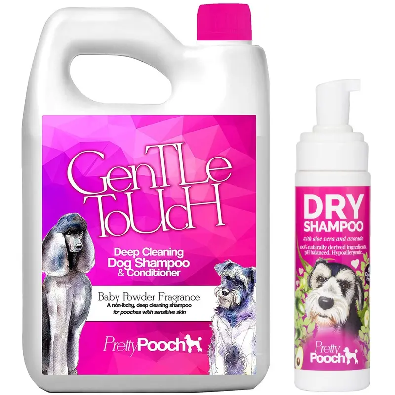Pretty Pooch Baby Powder Dog Shampoo & Dry Shampoo For Dogs 250Ml 2L