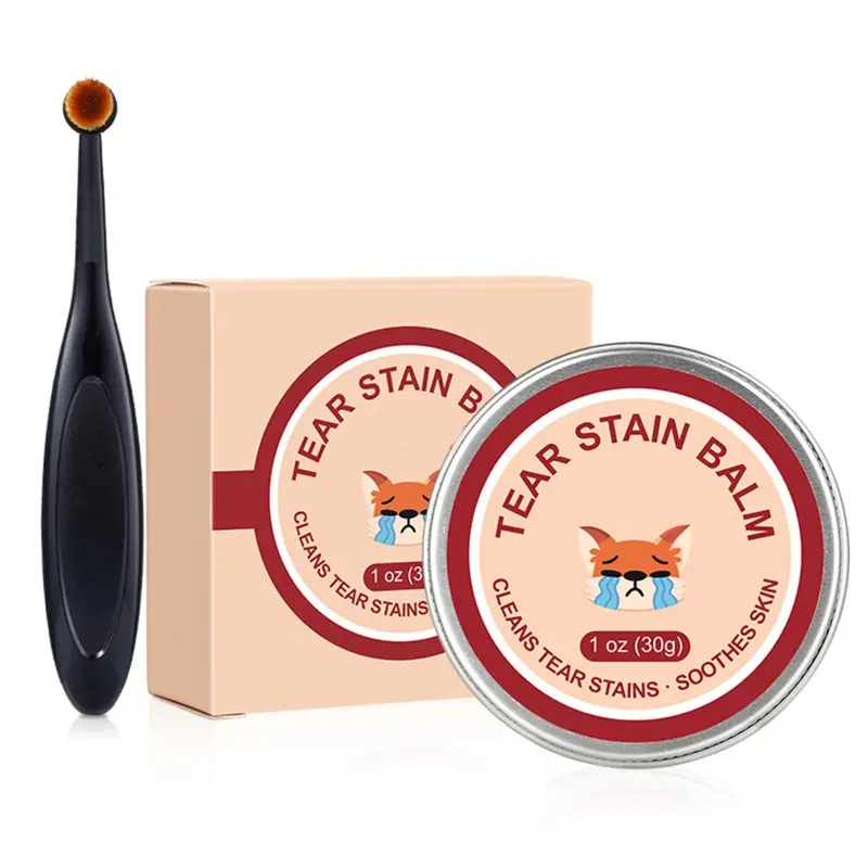 (With Brush) Pet Tear Stain Prevention Balm For Cats & Dogs, 30G