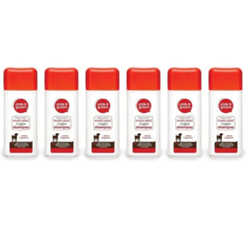 B&Q Pride & Groom Medicated Doggie Shampoo Cherry 300Ml Pack Of 6