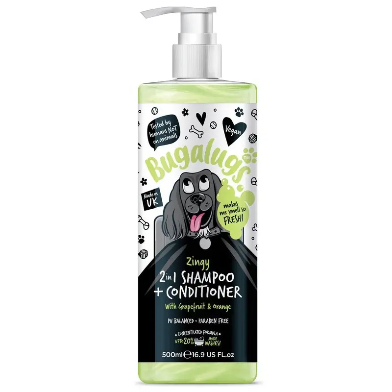 Bugalugs Orange Dog Zingy 2 In 1 Shampoo + Conditioner Grapefruit And | : 500Ml 2In