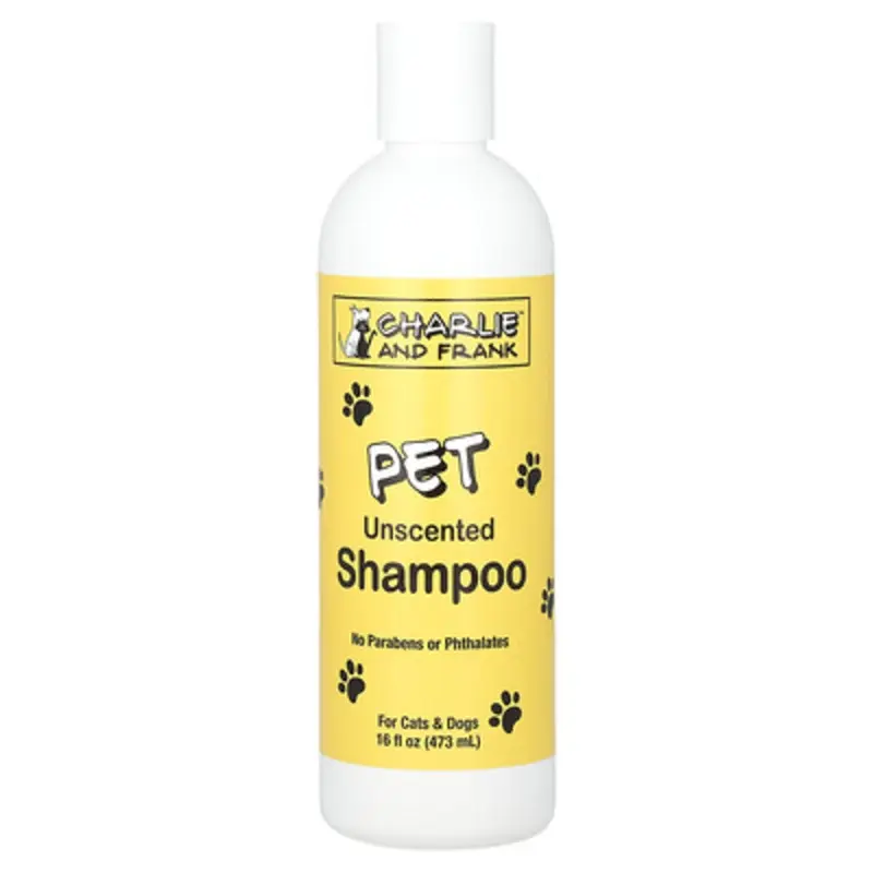 Charlie And Frank , Pet Shampoo, For Cats & Dogs, Unscented, 16 Fl Oz (473 Ml)