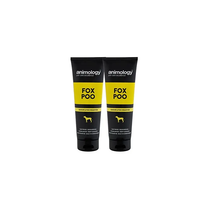 Animology Fox Poo Deodorising Dog Shampoo, Twin Pack, 250Ml