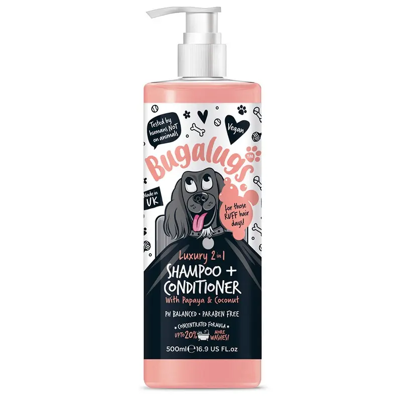 Bugalugs 2In1 Dog Shampoo & Conditioner For Dogs 500Ml