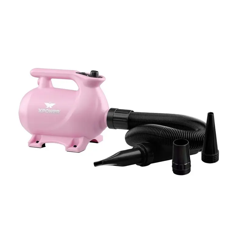 XPower B-123 High Velocity Dryer with Heat - Pastel Pink Colour: Paste